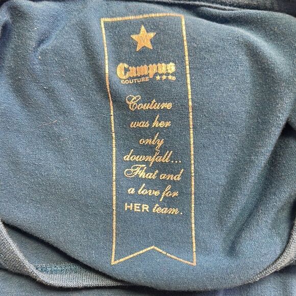 Fitted Blue Long Sleeve Tee with UK Graphic - Picture 2 of 6